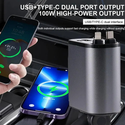 Super-Fast Charging Car USB-C Adapter 100W