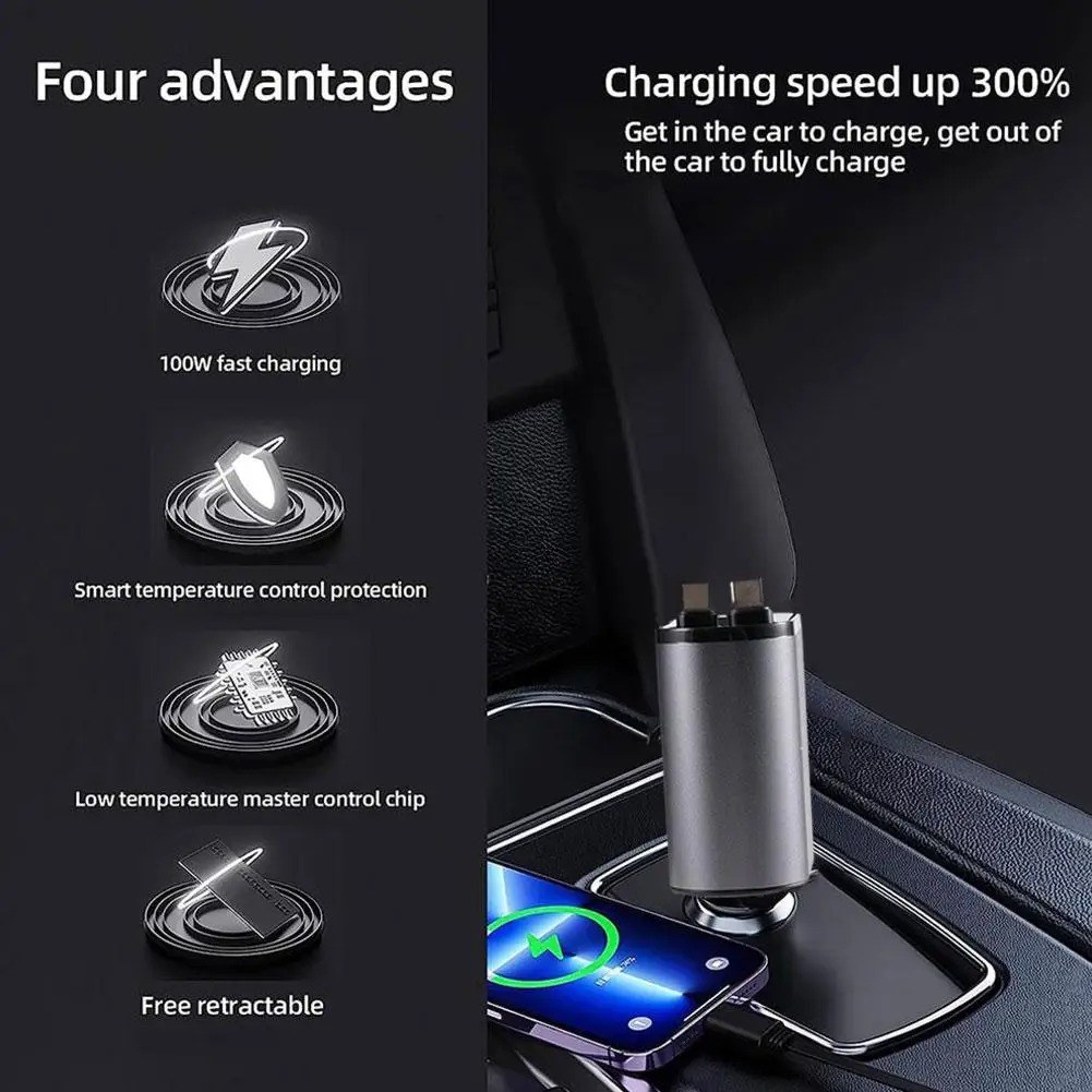 Super-Fast Charging Car USB-C Adapter 100W
