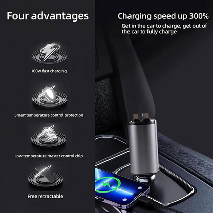 Super-Fast Charging Car USB-C Adapter 100W